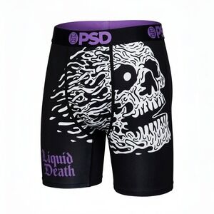 PSD Underwear x Liquid Death "Instant Death" Skull Boxer Briefs - Mens XL NWT